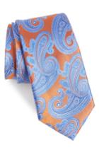 Men's Nordstrom Men's Shop Swanee Paisley Silk Tie, Size - Orange
