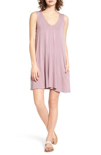 Women's Socialite Pocket Tank Dress - Purple