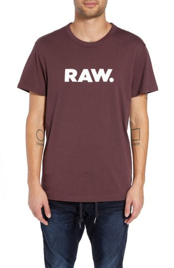 Men's G-star Raw Holorn Graphic T-shirt - Purple