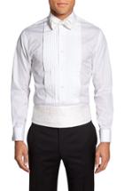 Men's Robert Talbott 'protocol' Paisley Silk Cummerbund & Bow Tie Set, Size R - White