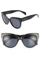 Women's Circus By Sam Edelman 70mm Studded Cat Eye Sunglasses - Black