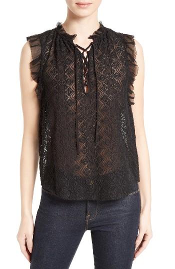 Women's Rebecca Taylor Florence Embroidered Silk Top