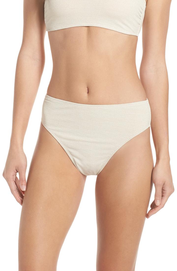 Women's Leith South Beach High Waist Bikini Bottoms, Size - Ivory
