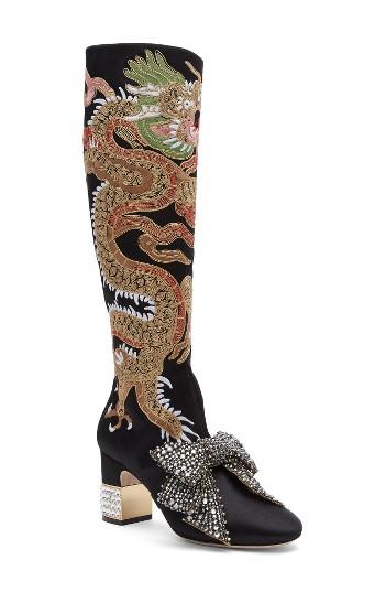 Women's Gucci Candy Dragon Boot, Size 6us / 36eu - Black