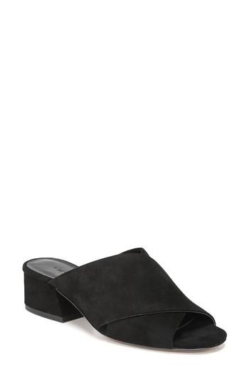 Women's Vince Karsen Open Toe Mule .5 M - Black