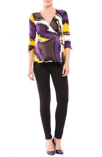 Women's Olian 'marissa' Wrap Maternity/nursing Top - Black