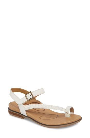 Women's Aetrex Evie Braided Strap Sandal Eu - White