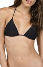 Women's Volcom Simply Solid Triangle Bikini Top - Black