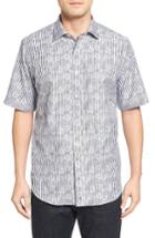 Men's Bugatchi Classic Fit Floral Stripe Sport Shirt