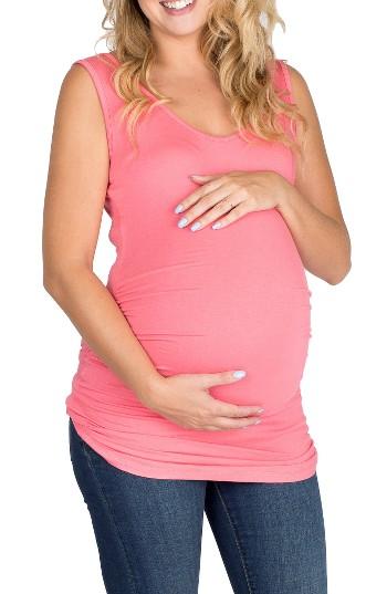 Women's Nom Maternity 'joey' Ruched Maternity Tank - Pink
