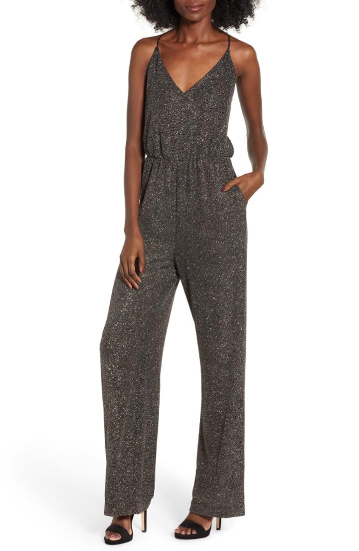 Women's Wayf Domenic Glitter Camisole Jumpsuit - Black