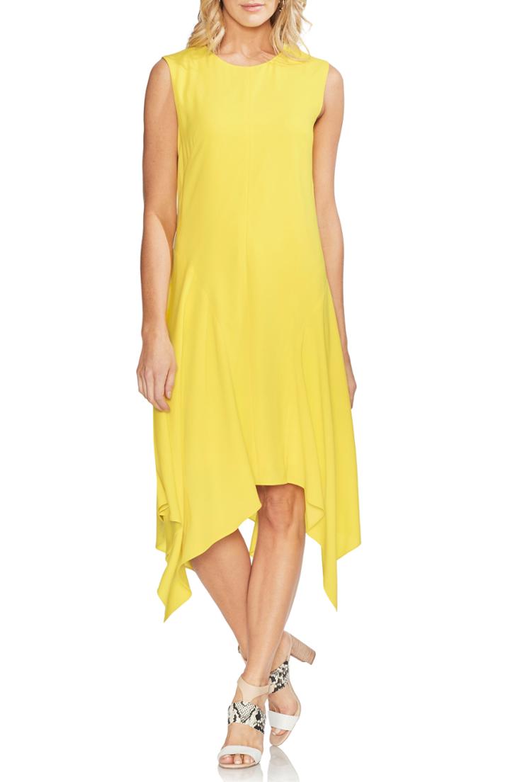 Women's Vince Camuto Handkerchief Hem Dress - Yellow
