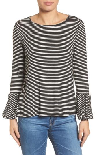 Women's Bobeau Bell Sleeve Top - Black