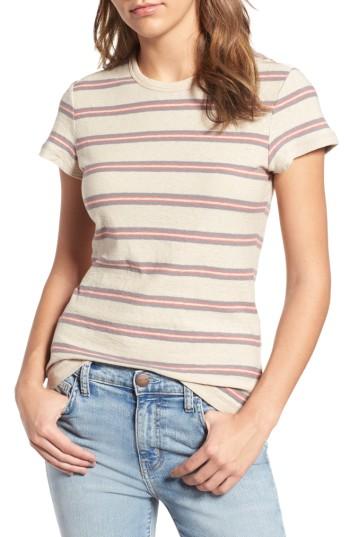 Women's James Perse Retro Stripe Tee - Pink