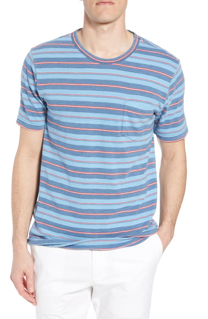Men's Faherty Vintage Stripe Pocket T-shirt