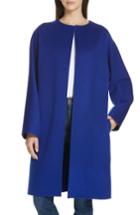 Women's Theory Rounded Double Face Wool & Cashmere Coat, Size - Blue