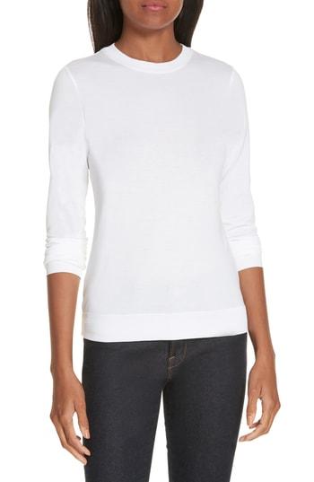 Women's Theory Tiny Long Sleeve Tee, Size - White