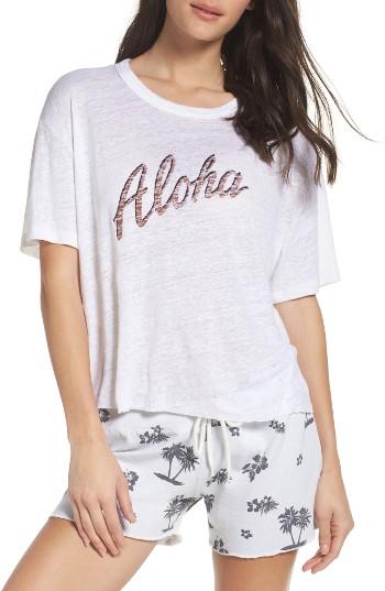 Women's Monrow Aloha Linen Lounge Tee