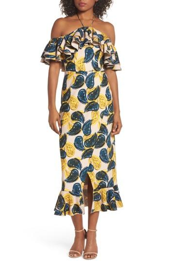 Women's C/meo Collective Temptation Halter Sheath Dress - Yellow