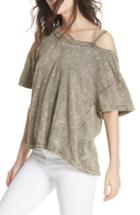 Women's We The Free By Free People Alex Cutout Tee - Green