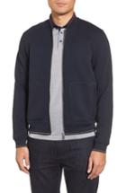 Men's Ted Baker London Whatts Trim Fit Textured Bomber Jacket (3xl) - Blue