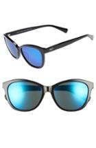 Women's Maui Jim Canna 54mm Polarized Cat Eye Sunglasses - Gloss Black/ Blue Hawaii