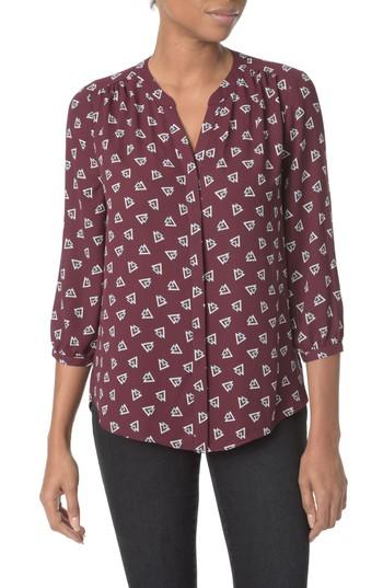 Women's Nydj Pleat Back Blouse, Size - Red