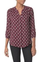 Women's Nydj Pleat Back Blouse, Size - Red
