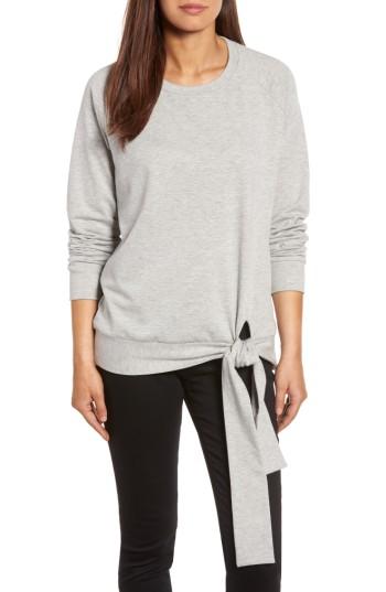 Women's Caslon Tie Knot Sweatshirt - Grey