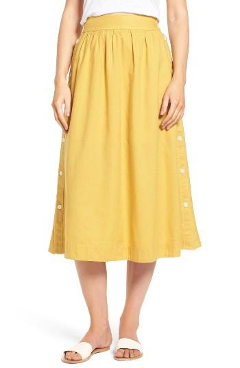 Women's Madewell Side Button Midi Skirt