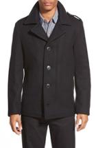 Men's Schott Nyc Slim Fit Wool Military Jacket