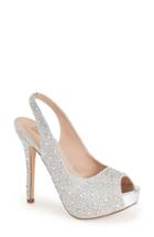 Women's Lauren Lorraine 'candy' Crystal Slingback Pump M - Metallic