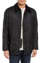 Men's Barbour Ashby Wax Jacket, Size - Black