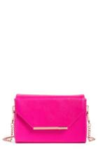 Ted Baker London Textured Bar Faux Leather Crossbody Bag - Pink