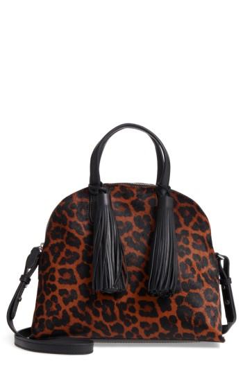 Loeffler Randall Genuine Calf Hair Dome Satchel - Beige