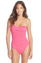 Women's La Blanca Twist Front Bandeau One-piece Swimsuit - Pink