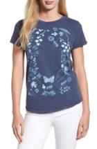 Women's Lucky Brand Flowers Tee - Blue/green