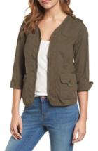 Women's Wit & Wisdom Knit Back Jacket - Green