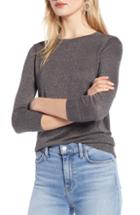 Women's Halogen Shimmer Sweater, Size - Grey