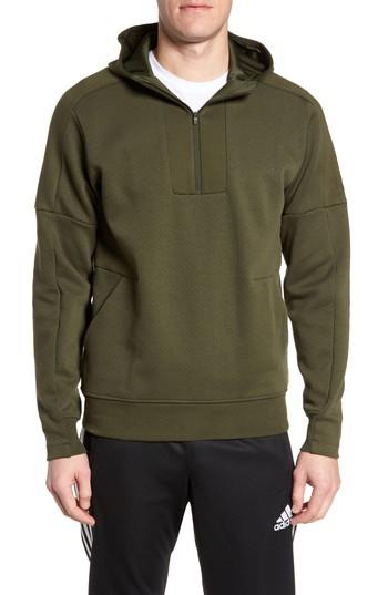 Men's Adidas Squad Id Anorak Hoodie, Size - Green