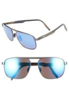 Men's Maui Jim Waihe'e Ridge 60mm Polarized Sunglasses - Brushed Dark Gunmetal/ Blue