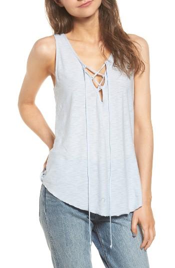 Women's Michelle By Comune Altona Lace-up Tank - Blue