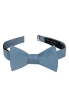 Men's Ted Baker London Mogador Stripe Silk & Cotton Bow Tie, Size - Blue