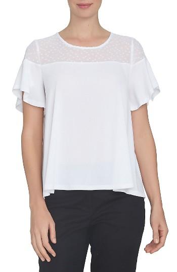 Women's Cece Fil Coupe Top - White