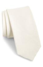 Men's The Tie Bar Dot Silk & Linen Tie, Size X-long X-long - Ivory