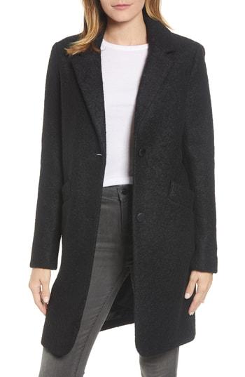 Women's Marc New York Pressed Boucle Coat - Black