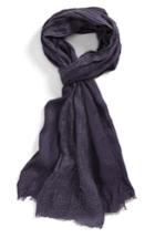 Men's John Varvatos Collection Crinkled Dot Modal & Wool Scarf, Size - Purple
