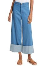 Women's Sea Classic Cuffed Wide Leg Jeans - Blue