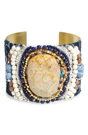Women's Nakamol Design Semiprecious Stone Metal Cuff