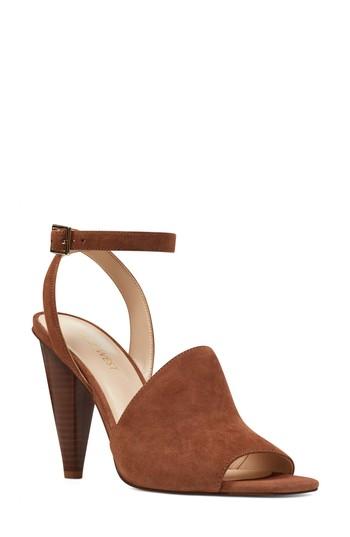 Women's Nine West Quilty Ankle Strap Sandal M - Beige
